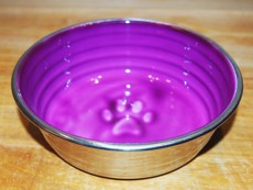 Nerezová miska s glazurou - fialová